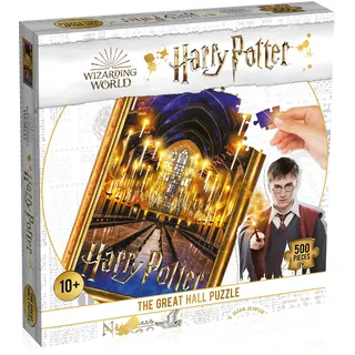 Winning Moves WM01005-ML1-6 Raum Teile La Grande Salle – 500 Stück, Puzzle Harry Potter – Die Große Saale – 500p