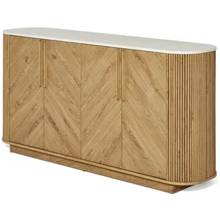 Jahnke Sideboard Arrow 160 cm Eiche / Weiß