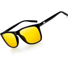 KANASTAL Nachtsichtbrille Gelb Gläser Sonnenbrille Herren und Damen Anti Blende Nachtsicht Fahren Brille für nachts Autofahren