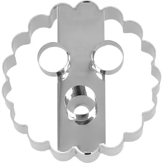 RBV Birkmann Birkmann, Linzer mit 3 Löchern, Ausstechform zum Ausstechen und Dekorieren von Plätzchen, Marzipan und Fondant, Edelstahl, spühlmaschinengeeignet, Größe: 10 cm...