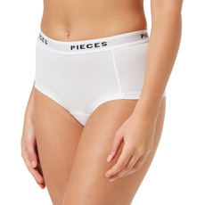 PIECES Damen Pclogo Lady Boxers/Solid Noos, Bright White, XL