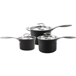 Circulon Style Hard Anodised Saucepan Set, 3pce