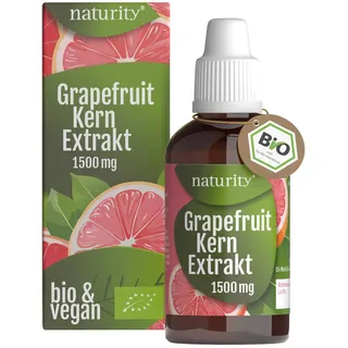 NATURITY Bio Grapefruitkernextrakt, 1500 mg Bioflavonoide/100 ml, zertifizierte Bio-Qualität, vegan und in Deutschland hergestellt, leicht und sauber anzuwenden