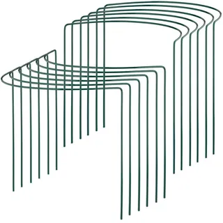 Relaxdays 12xRANKHILFE , Dunkelgrün , Metall , 16.5x35x40.5 cm , Dekoration, Gartendeko