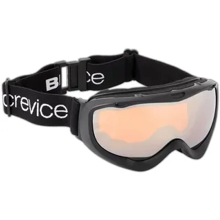 Black Crevice Skibrille mit Doppel-Spiegelscheibe I Ski-Brille I bruchfeste Skibrille Herren & Damen I Anti-Fog-Beschichtung & UV 400 Schutz I größenverstellbar