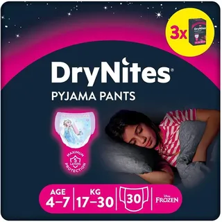 Huggies DryNites saugfähige Nachtwindeln bei Bettnässen, für Mädchen 4-7 Jahre 3x10 St