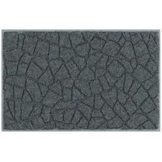 Grund Badematte , Anthrazit , Textil , Steine , rechteckig , 50x80 cm , Oeko-Tex® Standard 100, Made in Europe , Heimtextilien, Badtextilien, Badematten