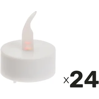 LED-Teelichter 24 St. Inkl. Batterien, mit Timerfunktion, warmweiß