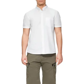 s.Oliver Regular Fit: Kurzarmhemd mit Struktur-Streifen und Button-Down-Kragen
