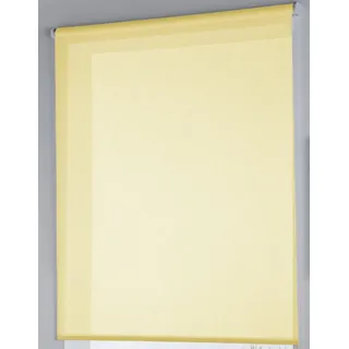 Rollertor Dresde, Rollo transparent glatt, 150 x 175 cm, Zitronen-farbe