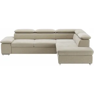 sit&more Eckcouch Polyester L-förmig 2-Sitzer Beige