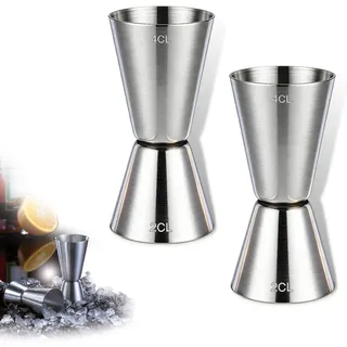 2 Stück Cocktail Messbecher,Cl Messbecher,Messbecher Cocktail,ClMessbecher Cocktail,Jigger,Cocktail Messbecher,2cl 4cl,Barmass Cocktailmessbecher,Schnaps Ausgiesser,Edelstahl
