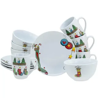 CreaTable Frühstücksservice Luna 12-tlg. multicolor