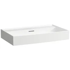 Laufen Kartell Waschtisch unterbaufähig, ohne Hahnloch, mit Überlauf, 800x460mm, H810336, Farbe: Grau matt