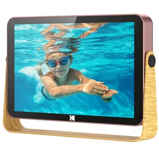 Kodak RWF-108 V 10 Zoll – Digitaler Bilderrahmen, WLAN, IPS-Touchscreen 1280 x 800, Speicher 32 GB, WiFi 6 Dual-Band, Akku 4000 mAh, App-Steuerung, Multimedia-Player – Rosa