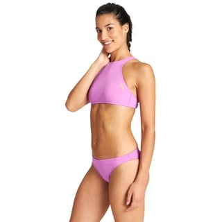 ARENA Damen Standard Rulebreaker Think Crop Bikini Athletic Sport Swim Top, Reflexion, XS