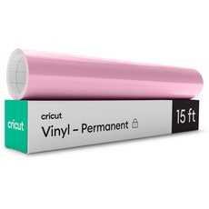 Cricut Vinylfolie Permanent | Hellpink | 4.6m (15ft) | Selbstklebende Vinylrolle Maschinen kompatibel