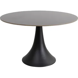 Kare Design Tisch Grande Possibilita, Schwarz, D120 cm, 4-6 Personen, Indoor, Outdoor, Rund Design, Wetterfest, Pflegeleicht, Balkon, Esszimmer, Keramik-Platte, 73x120x120 cm (HxBxT)