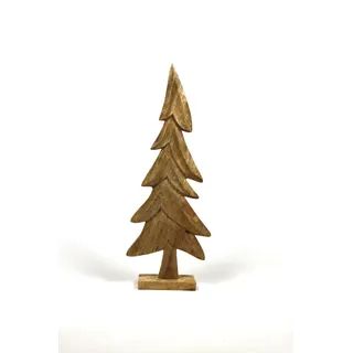 Dekobaum AM DESIGN "Weihnachstsdekoration aus Holz", braun, B:27cm H:82cm, Holzwerkstoff, Dekofiguren, Dekobaum, BxH: 27x82 cm