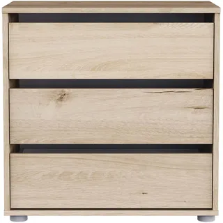 Schubkastenkommode DEMEYERE GROUP, dunkel eiche royal, B:60cm H:58,1cm T:39,6cm, Spanplatte, Sideboards, Schubkastenkommode