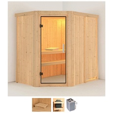 Bild von Sauna »Clara«, (Set), 9 KW-Ofen mit integrierter Steuerung beige