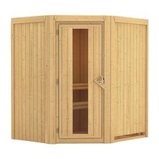 KARIBU Sauna »Narva«, für 3 Personen, ohne Ofen - beige