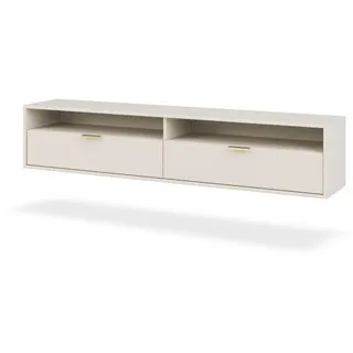 Livetastic Lowboard , Kaschmir , Metall , 2 Fächer , 175x35x33 cm , hängend , Wohnzimmer, TV Möbel, Lowboards, Lowboards hängend