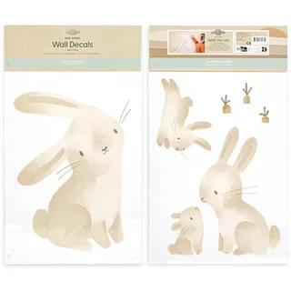 Little Dutch Wandaufkleber Babykaninchen 52x30 , Beige , Kunststoff , Tiere , Rechteckig , 30x52x0.1 cm , FSC Mix , Tapeten & Wandverkleidungen, Wandtattoos & Sticker, Wandtattoos
