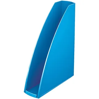 Leitz Stehsammler, A4, 6er Pack, Zur Aufbewahrung von Dokumenten und Zeitschriften, Mit Griffloch, Blau, WOW, 52771036