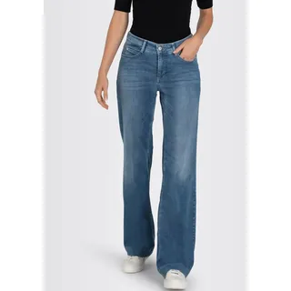 MAC Dream Wide Leg Jeans in mittelblauer Waschung-D40 / L32