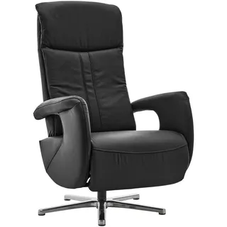 Beldomo Speed Relaxsessel , Schwarz , Metall , Echtleder , Rindleder , Uni , 71x110x83 cm , Goldenes M , Fußauswahl, Lederauswahl, Stoffauswahl, Relaxfunktion , Wohnzimmer, Sessel, Ledersessel