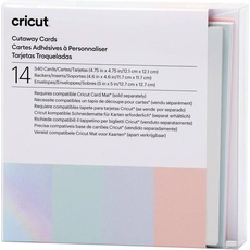 Cricut Cut-Away Cards Pastel S40 12,1cm x 12,1cm 14-pack (P), Drucker Zubehör