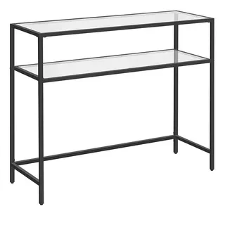 Hansiro Konsolentisch Beistelltisch , Schwarz , Metall , 35x80x100 cm , Wohnzimmer, Wohnzimmertische, Konsolentische
