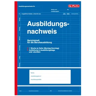 Herlitz Formularbuch "Ausbildungsnachweis", DIN A4, 28 Blatt