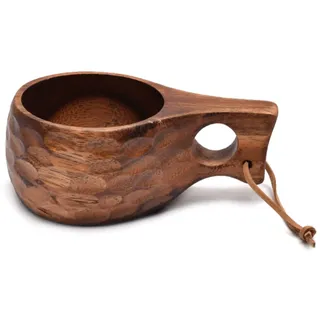 210 ml Outdoor Holzbecher Kuksa Camping Tasse Kaffee Milch Tassen Akazienholz Trinkgeschirr Bushcrafts Artefakt Küche