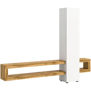 MID.YOU xonox.home Wohnwand Samba weiß Melamin B/H/T: 240x190x35cm - Weiß