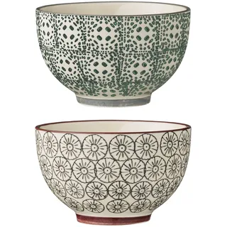 Bloomingville Schalen Karine, grau grün, Keramik, 2er Set, 6 cm