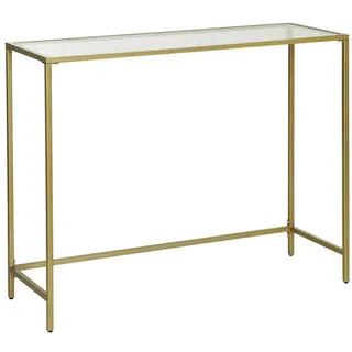 Hansiro Konsolentisch , Goldfarben , Metall , 35x80x100 cm , Wohnzimmer, Wohnzimmertische, Konsolentische