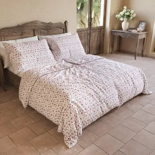 Baumwollbettwäsche Violeta violett, Reißverschluss – 140 x 220, 70 x 90 cm - Lila