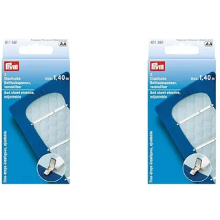 Prym elastische Betttuchspanner, verstellbar, 3 Stück (Packung mit 2)