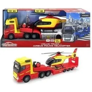 Polizei LKW mit Hubschrauber, Majorette GS, 35 cm, Weiß, Spielzeug ab 3 Jahren - Bunt