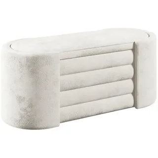 Livetastic Truhenbank , Creme , Textil , Uni , 105x42x42 cm , Kleinmöbel, Truhen, Truhenbänke
