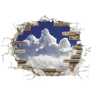 KOMAR "Break Out Clouds 100 x 70 cm", bunt,