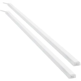 sebson LED Unterbauleuchte Küche 80cm 2er Set - 4000K Neutralweiß, LED Lichtleiste mit Stecker und Schalter 230V, Indirekte Beleuchtung, Schrankbeleuchtung 24x13x800mm