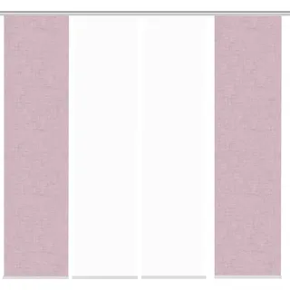 HOME WOHNIDEEN Schiebegardine »PIVE 4er SET« Paneelwagen 4 Stk. tlg. Schiebevorhang Digidruck 4er Set PIVE, rosa