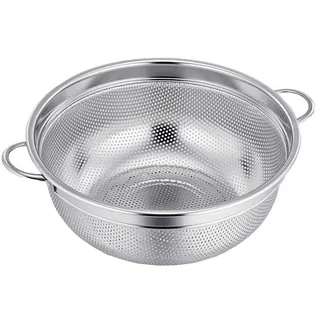 Homikit Sieb, Edelstahl Nudelsieb Abtropfsieb mit Griffen, 20cm Mikroperforiertes Seiher Küchensieb für Nudeln Obst Gemüse, Spülmaschinenfest