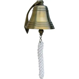 Schiffsglocke, Wandglocke, antikes Messing, maritime Dekoration, Ø=13cm.