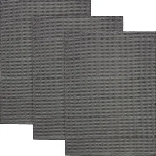 Erwin Müller Geschirrtuch 3er-Pack Piqué grau Größe 50x70 cm