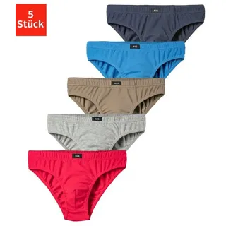 H.I.S. H.I.S Slip, (Packung, 5 St.), für Jungen, bequemer Basic für jeden Tag H.I.S grau-meliert, rot, marine, blau, khaki