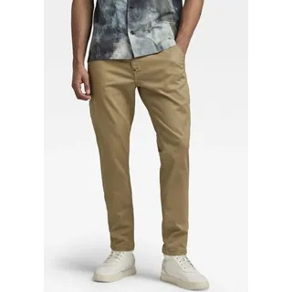 Chinohose G-STAR "Skinny Chino 2.0", Herren, Gr. 30, Länge 34, weiß (safari), Twill, Obermaterial: 97% Baumwolle, 3% Elasthan, unifarben, skinny fit lang, Hosen Chinohose